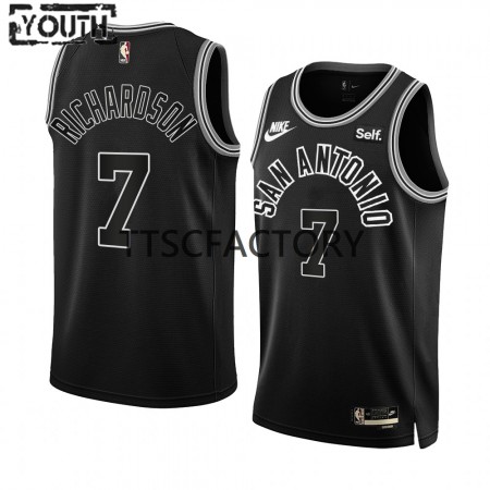 Maillot Basket San Antonio Spurs Josh Richardson 7 Nike 2022-23 Classic Edition Noir Swingman - Enfant